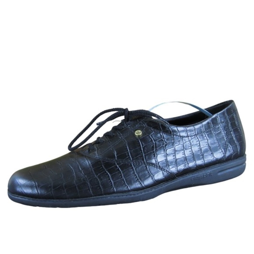 Easy Spirit Women's Motion Sneaker Black Leather Sz 9.5 Narrow Gently Used 2025